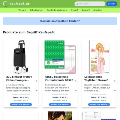 Screenshot kaufspaß.de