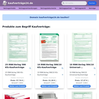 Screenshot kaufverträge24.de