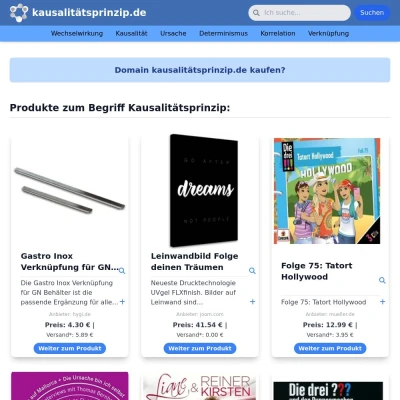 Screenshot kausalitätsprinzip.de