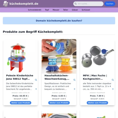 Screenshot küchekomplett.de