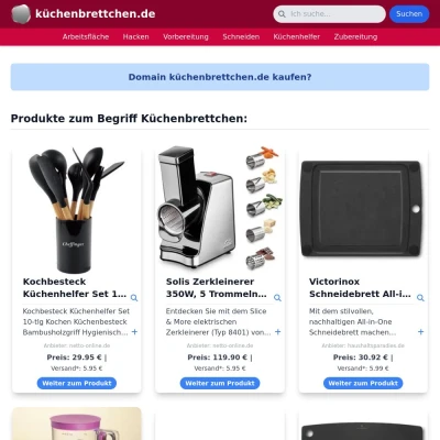 Screenshot küchenbrettchen.de