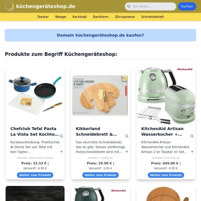 Screenshot küchengeräteshop.de