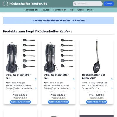 Screenshot küchenhelfer-kaufen.de