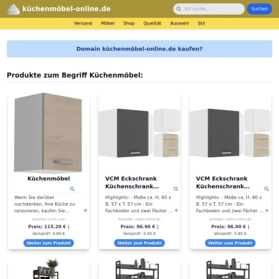 Screenshot küchenmöbel-online.de