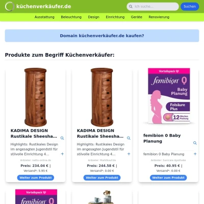 Screenshot küchenverkäufer.de