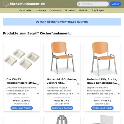 Screenshot köcherfundament.de