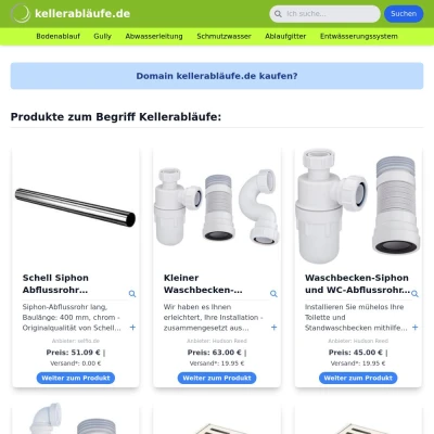 Screenshot kellerabläufe.de