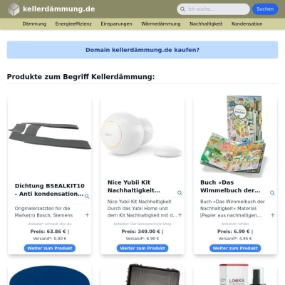 Screenshot kellerdämmung.de