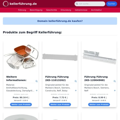 Screenshot kellerführung.de