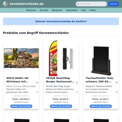 Screenshot kermeterschänke.de