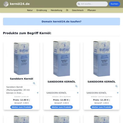 Screenshot kernöl24.de