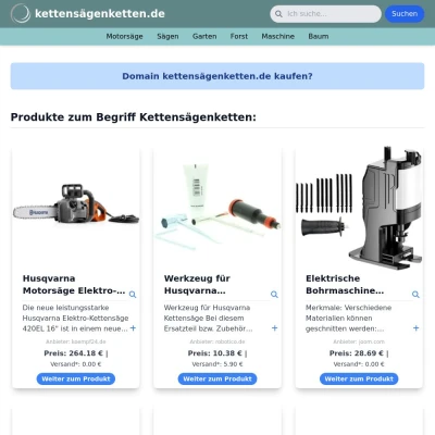 Screenshot kettensägenketten.de