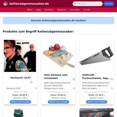 Screenshot kettensägenmassaker.de