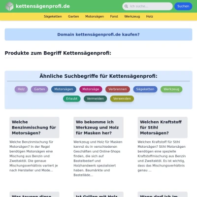 Screenshot kettensägenprofi.de