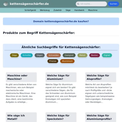 Screenshot kettensägenschärfer.de