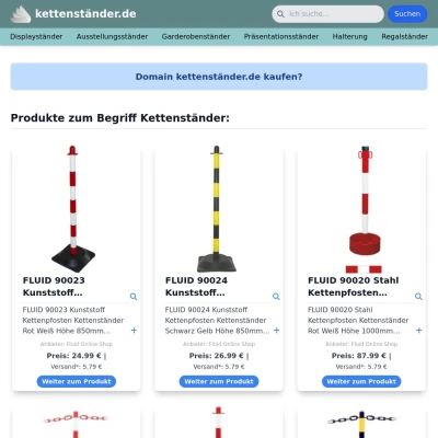 Screenshot kettenständer.de