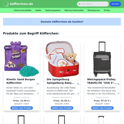 Screenshot köfferchen.de