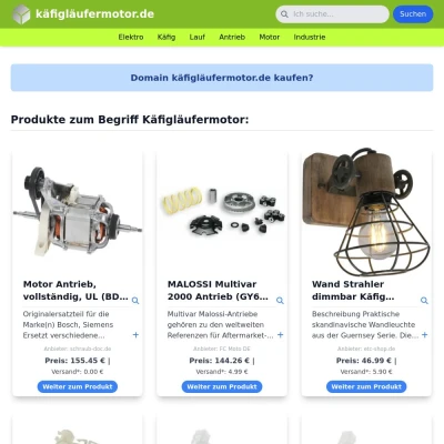 Screenshot käfigläufermotor.de