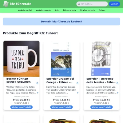 Screenshot kfz-führer.de