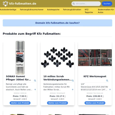 Screenshot kfz-fußmatten.de