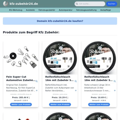 Screenshot kfz-zubehör24.de