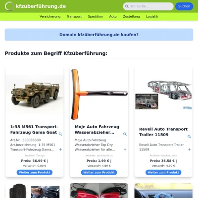 Screenshot kfzüberführung.de