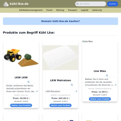 Screenshot kühl-lkw.de