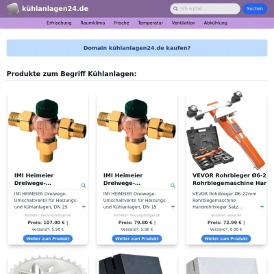 Screenshot kühlanlagen24.de