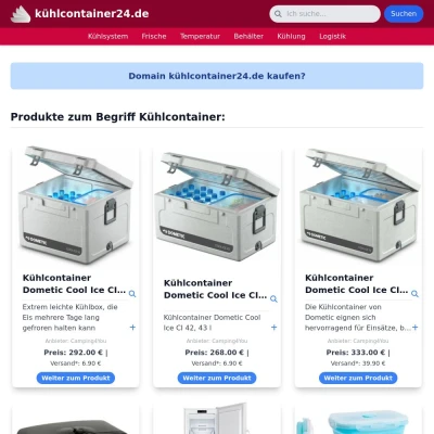 Screenshot kühlcontainer24.de