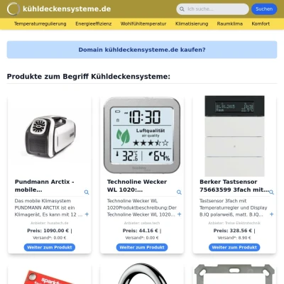 Screenshot kühldeckensysteme.de