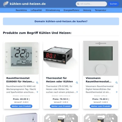Screenshot kühlen-und-heizen.de