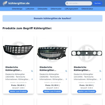 Screenshot kühlergitter.de