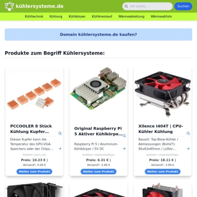 Screenshot kühlersysteme.de