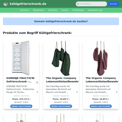 Screenshot kühlgefrierschrank.de