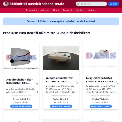 Screenshot kühlmittel-ausgleichsbehälter.de