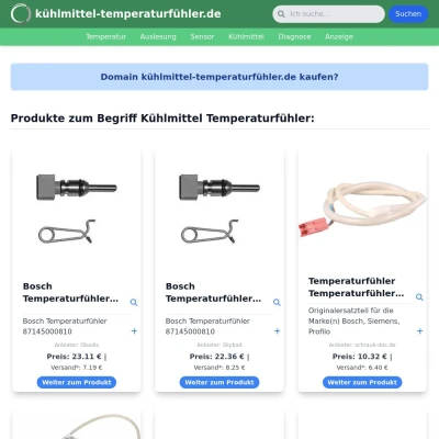 Screenshot kühlmittel-temperaturfühler.de