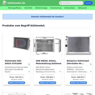 Screenshot kühlmodul.de