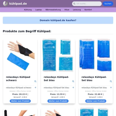 Screenshot kühlpad.de