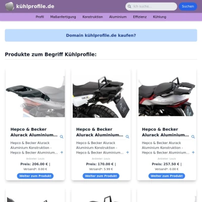 Screenshot kühlprofile.de