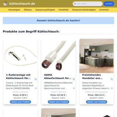 Screenshot kühlschlauch.de