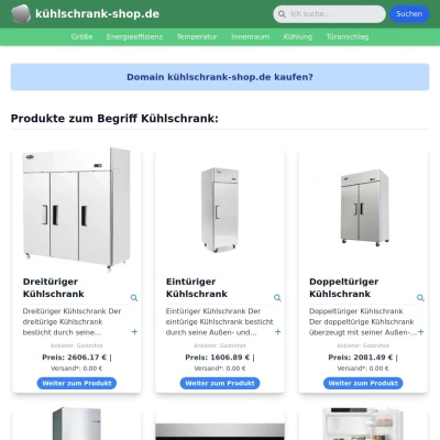 Screenshot kühlschrank-shop.de