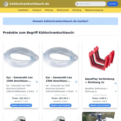 Screenshot kühlschrankschlauch.de