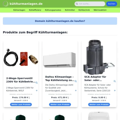 Screenshot kühlturmanlagen.de