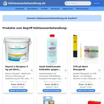 Screenshot kühlwasserbehandlung.de