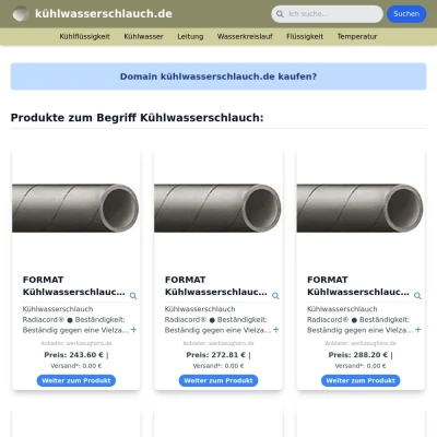 Screenshot kühlwasserschlauch.de