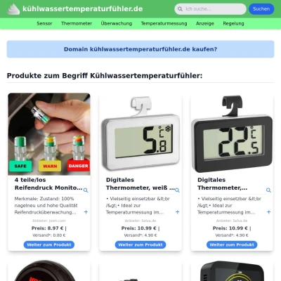 Screenshot kühlwassertemperaturfühler.de