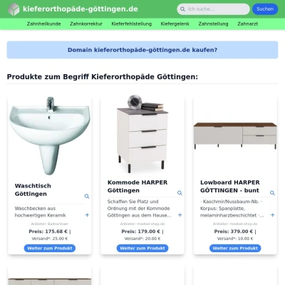 Screenshot kieferorthopäde-göttingen.de