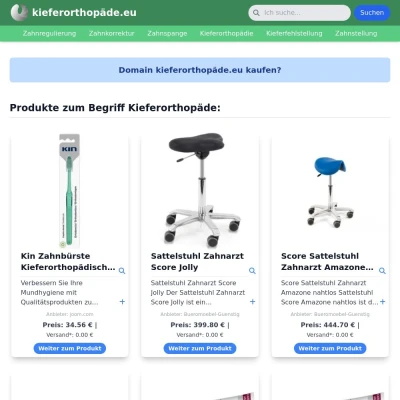 Screenshot kieferorthopäde.eu