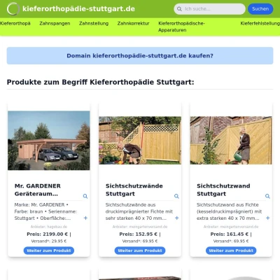 Screenshot kieferorthopädie-stuttgart.de