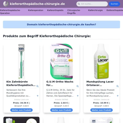 Screenshot kieferorthopädische-chirurgie.de